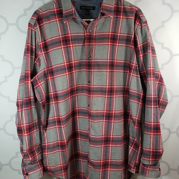 Banana Republic Other - Banana Republic Mens Shirt XL Plaid Long Sleeves